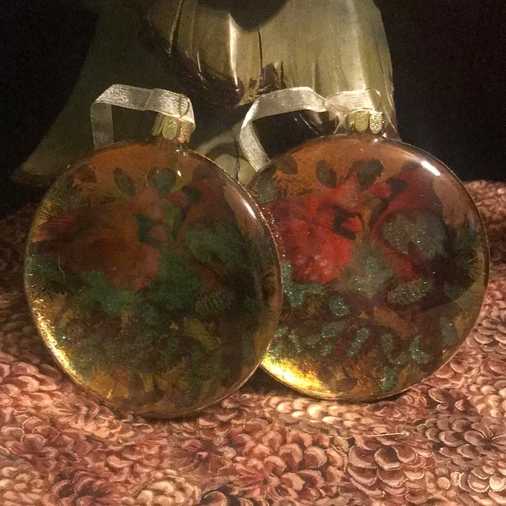 Set of 2 Cardinal Ornaments